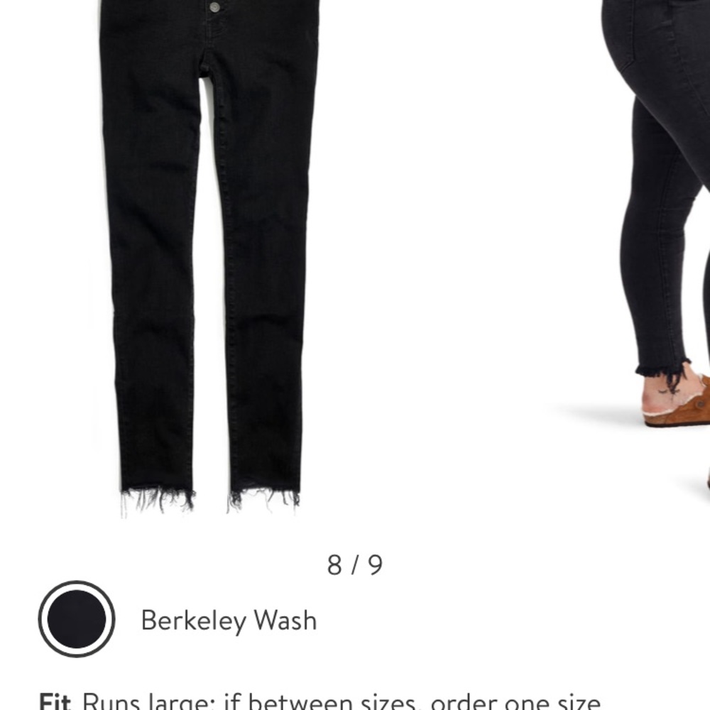 9” button high rise skinny jeans in Berkeley